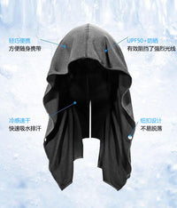 U型冷感连帽衫毛巾 健身房海滩露营建筑防晒速干运动凉爽毛巾头巾
