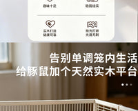 荷兰猪休闲木质平台大空间兔子休息平台爬梯悬空木台豚鼠蜜袋鼯