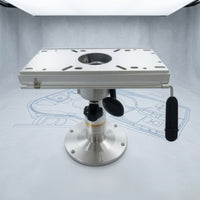 Aluminum Adjustable Boat Seat Pedestal Marine-Grade Boat Seat Pedestal Mount Base Heavy-Duty Corrosion-Resistant for Yacht Builders, Boats, Yachts