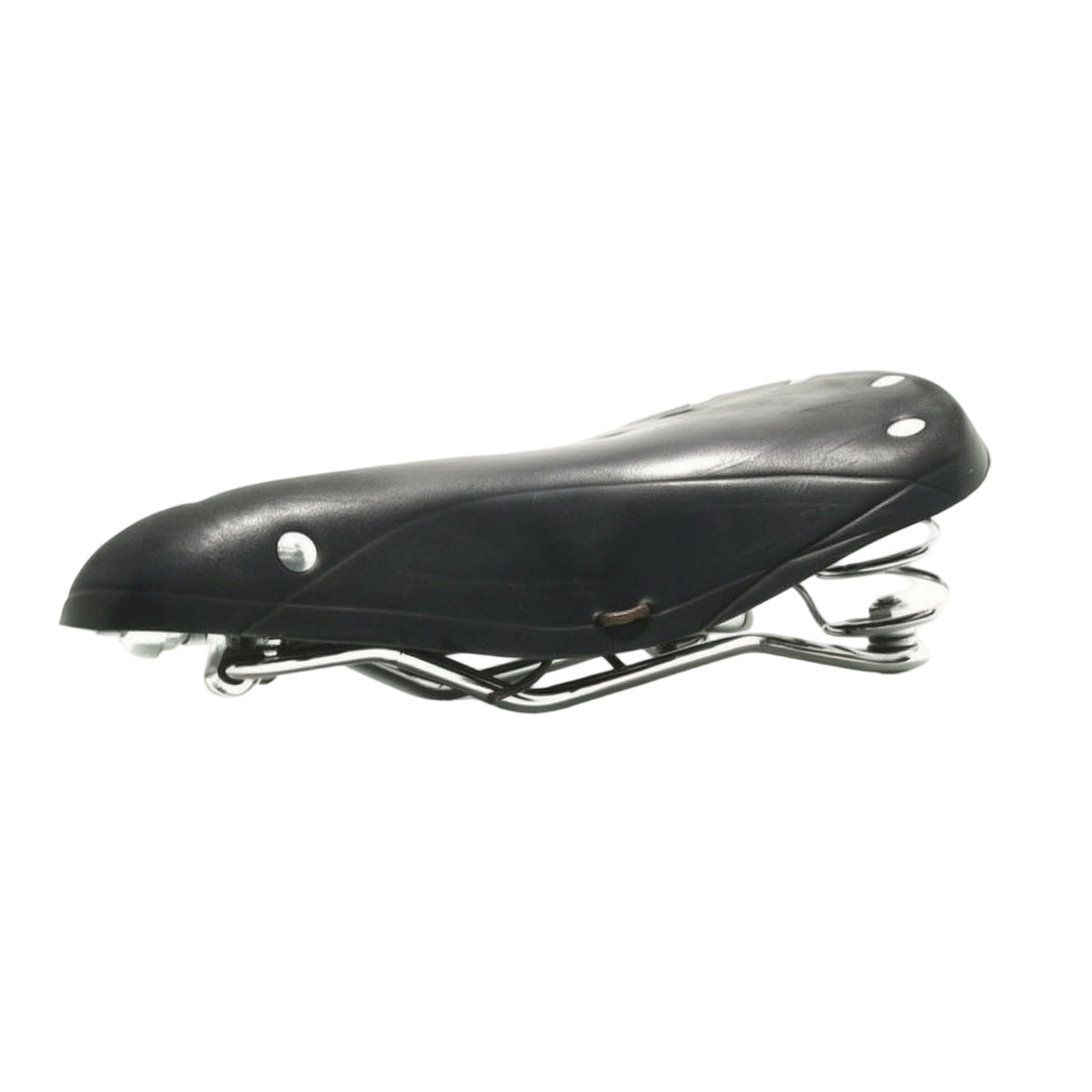 Vintage-Style Leather Bike Seat with Springs Sprung Leather Cycle Saddle Retro Bike Saddle Cushioned for Commuters, Cyclists, City Cruisers, Road Bikes