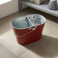 Iron Mop Container Embossed Cleaning Container Front Latch