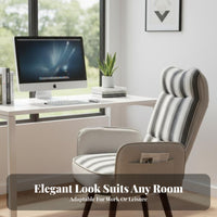 Sofa-Like Comfort Upholstered Home Office Chair Plush Padding Upholstered Adjustable Seat Ergonomic Design rotate Armchair effortlessRolling Casters for gaming enthusiasts, Students, Remote Employees, Study Room, Bedroom