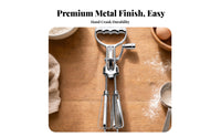 Electroplated Stainless Steel Rotary Egg Beater Polished Finish Hand Crank Egg Beater Geared Rotary Hand Whisk Compact