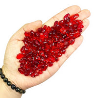 Red Glass Crystal Gravel for Aquariums and Decor