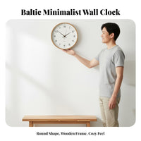 Nordic Hanging Clock Non-Ticking Minimalist Silent Clock Modern Analog Timepiece for Living Room, Bedroom, Kitchen