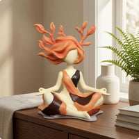 Meditation Deity Statue Faceless Meditating Deity Figurine Mudra-Like Hands