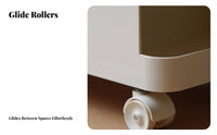 3-Tier Rolling Organizer 360-Degree Rotation 3-Tier Utility Cart Anti-Rust
