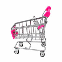 Mini Metal Shopping Cart Compact Mini Shopping Cart Realistic for Desk