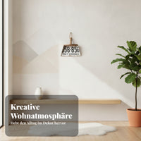 Wooden Handle Dustpan Wall Hanging Metal Wall Decor Rope Loop