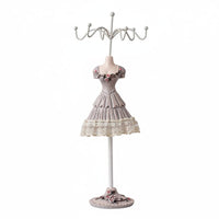 Decorative Mannequin Jewelry Stand Elegant Earring Necklace Holder Tabletop Jewelry Tree Display Sturdy for Dresser, Bedroom