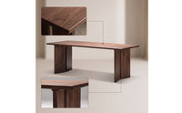 Solid Wood Pedestal Dining Table Rectangular Dining Table Sturdy Furniture Stable for Office