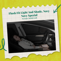 Navy foldable car sunshade, privacy