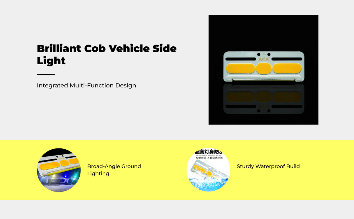 COB Side Marker Light, 24V Waterproof LED Turn Signal