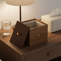 Desktop Trash Can with Lid Stylish Design Mini Desk Trash Can Office Accessory for Vanity