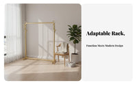 Light Luxury design Single-Rod Clothes unattachedstanding Clothing Rack High Capacity Garment Stand Easy Assembly for Homeowners, Apartment Dwellers, design aficionados, Bedroom, Laundry Room, Entryway, Retail shop