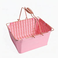 Wire-Grid Shopping Basket Sturdy Carbon Steel Basket Lightweight