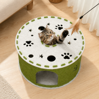Felt Cat Tunnel Bed Large Washable Cat House Hideaway Relieve Lack of Exercise