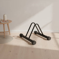 Adjustable Freestanding Bike Stand Sturdy Two-Wheeler Parking Stand Compact Two-Wheeler Floor Parking Rack Portable for Commuters