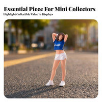 White Headband Female Miniature Figurine Painted 1/64 Scale Figurine