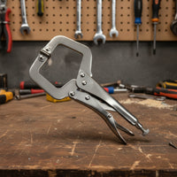 Secure Hold C-Clamp Locking Pliers Heavy Duty Adjustable Vise Grip Pliers Quick-Release Locking C-Clamp Forged Steel for Welders, Woodworkers, Metal Joining, Woodworking, Workshop