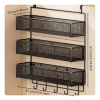 Cabinet Door Storage Rack Large Capacity over the Door Hanging Basket