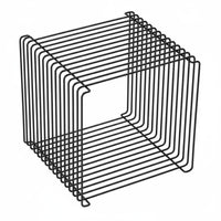 Square Metal End Table Nordic Design Minimalist Wire Frame Table Space-Saving