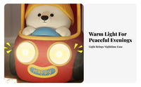 Bear in-Car Side Table Playful Design Nightstand Stable Base for Children