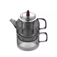 Glass Teapot with Infuser and Cup Heat Resistant Borosilicate Glass Tea Set