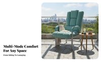 Recliner with Footstool Adjustable Backrestrest Padded Chair and Ottoman Set Ergonomic Design exceptionallySoft Fabric