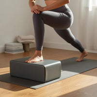 Moon Box Solid Wood Frame Pilates Box Pu Leather Cover for Gym, Beginners