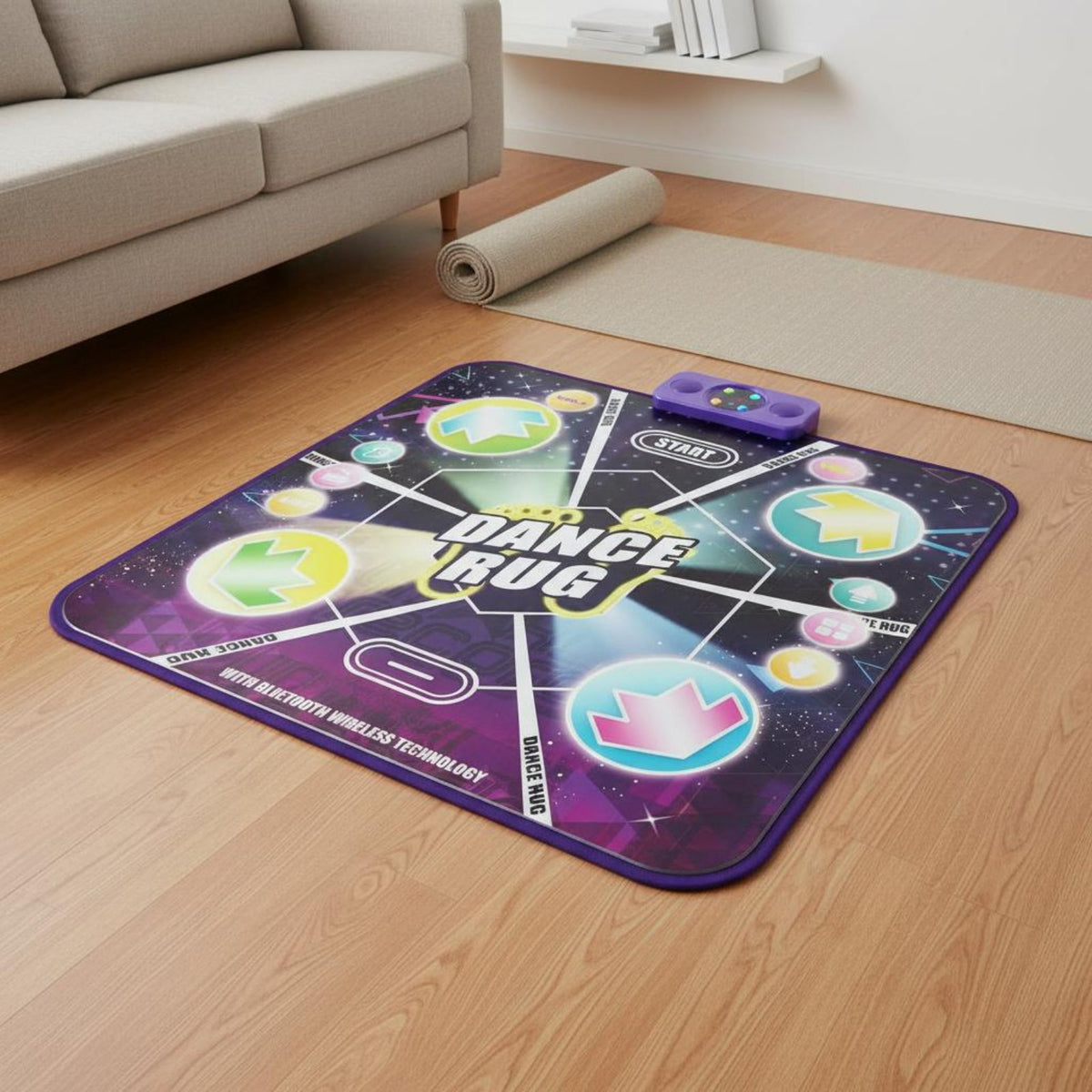 Multiple Difficulty Levels Musical Dance Mat with Voice Amplifier Responsive Pads Kids Electronic Dance Mat Foldable Design for Exercise