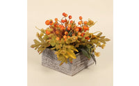 Flower Centerpiece with Wooden Box Faux Artificial Flower Centerpiece Decorative Table Decoration for Thanksgiving