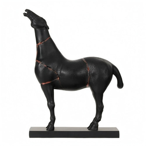 Standing Horse Figurine Sturdy Horse Statue on a Base