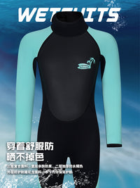 VERSUSME3MM加厚儿童潜水服连体潜水衣男女大童冬季冲浪游泳保温1