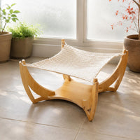 Feline Lounger Bed Open Weave Pet Furniture Elevated Design