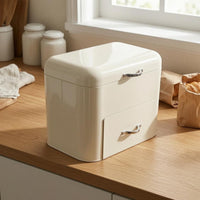 Iron Bread Box Space Saving Metal Bread Box Easy to Clean Kitchen Storage