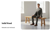 Multipurpose Use Solid Wood Meeting Table Spacious Workspace Long Conference Table Thickened Tabletop Minimalist Training Desk Hand Polished for Business Teams, Students, Professionals, Library, Study Room