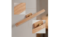 Wooden Wall Lamp Minimalist LED Vanity Light Even Illumination for Hallway