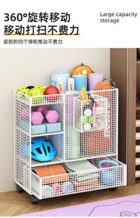 瑜伽垫收纳筐家用运动工具篮球类体育用品收纳神器健身器材置物架