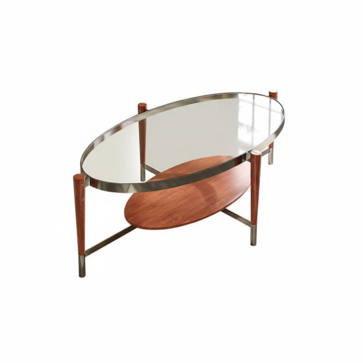 Glass Top Coffee Table Nordic Design Sculptural Base Glass Table Creative Easy to Clean for Interior Designers, Families, Office