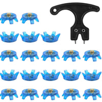 Golf Shoe Spikes Screw Type Plastic - Green/Blue/Gray
