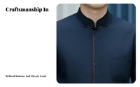 Tang Suit Shirt, Chinese Style, Lightweight Summer, Stand Collar, Men's Casual Top