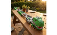 Unfoldable Transformable Dinosaur Truck Alloy Cars Dinosaur Head Truck Toy Open Mouth Kids Plaything Multi-Level for Children