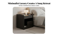 Single-Drawer End Table Italian-Inspired Nightstand Modern Design for Homeowners