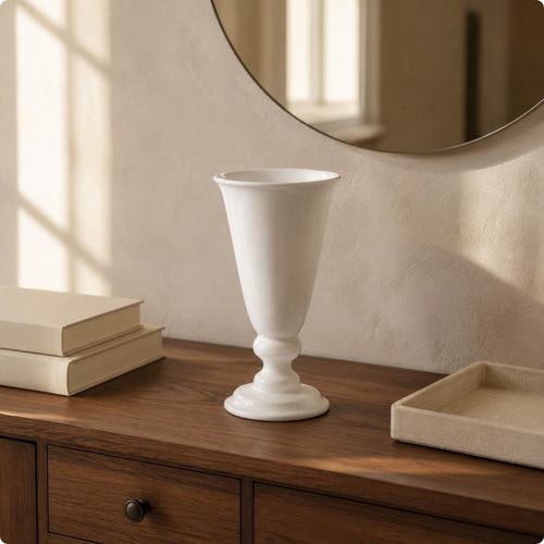 French Design Vase High-End Goblet Vase Elegant for Living Room, Entryway