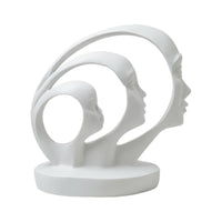 Abstract Face Sculpture Decorative Abstract Face Statue Minimalist for Entryway