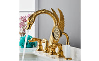 Swan Faucet with Handheld Shower Stylish Fixture Resistant