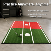 Golf Hitting Mat 183cm, Heavy Duty Synthetic Turf Golf Practice Mat for Home Practice, Non-Slip Rubber Base