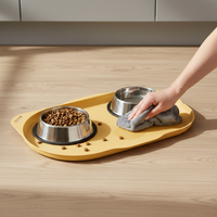 Waterproof Non-Slip Pet Feeding Mat for Cats and Dogs, Food Bowl Placemat