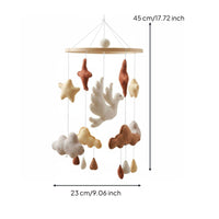 Felt Crib Mobile Handmade Nursery Hanging Toy Sleep Aid for Babies, Newborns